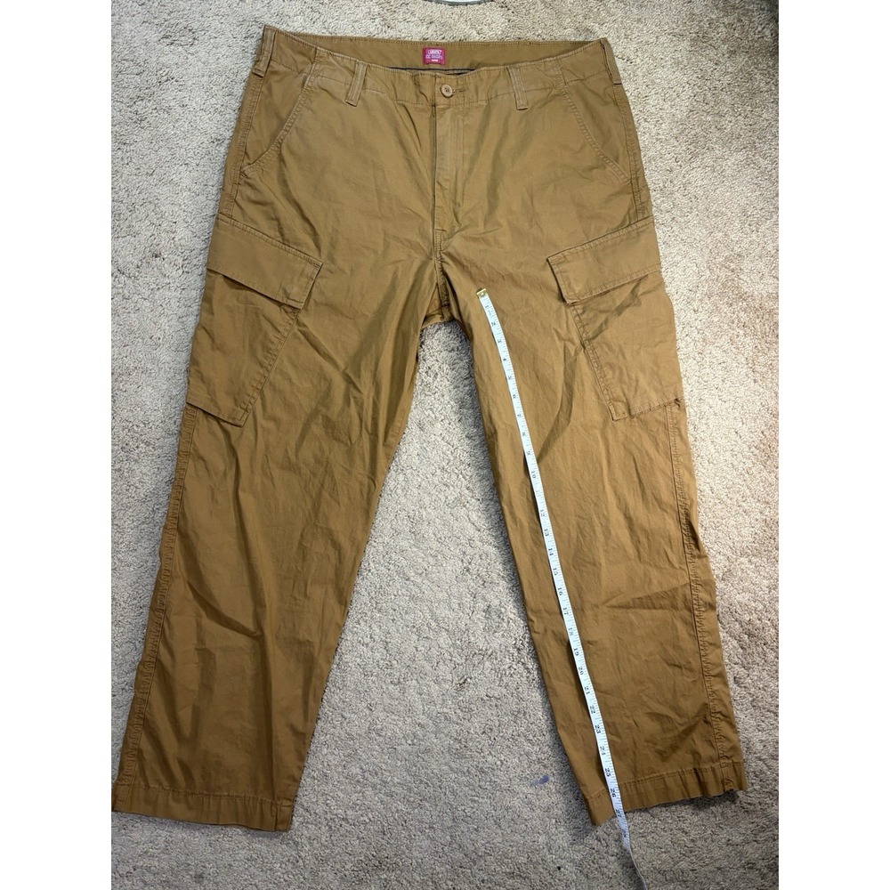 Levis Straus XX Cargo Taper Pants Men 38x30 Brown Utility Snap Pockets High Rise - Picture 8 of 11